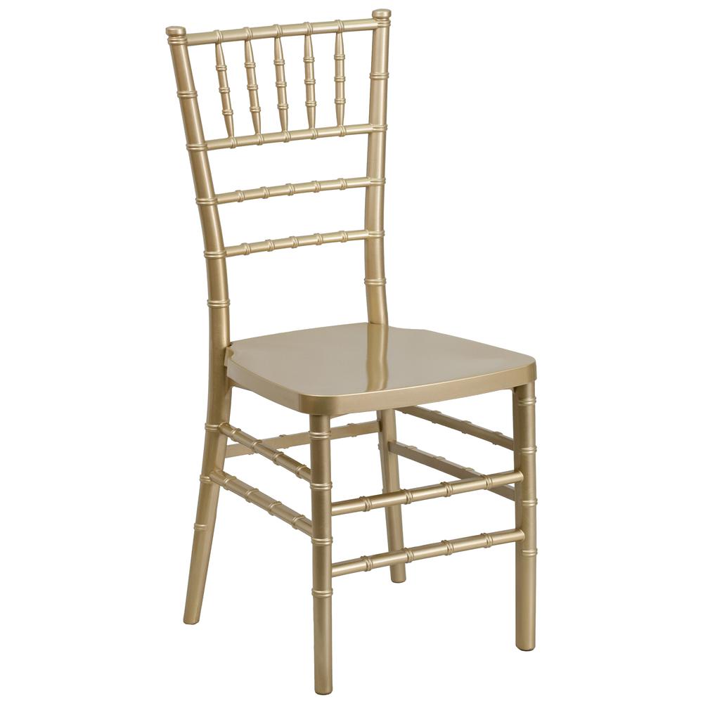Gold Resin Stacking Chiavari Chair. Picture 1