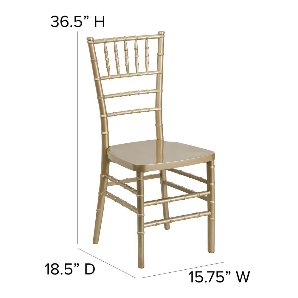 Gold Resin Stacking Chiavari Chair. Picture 2