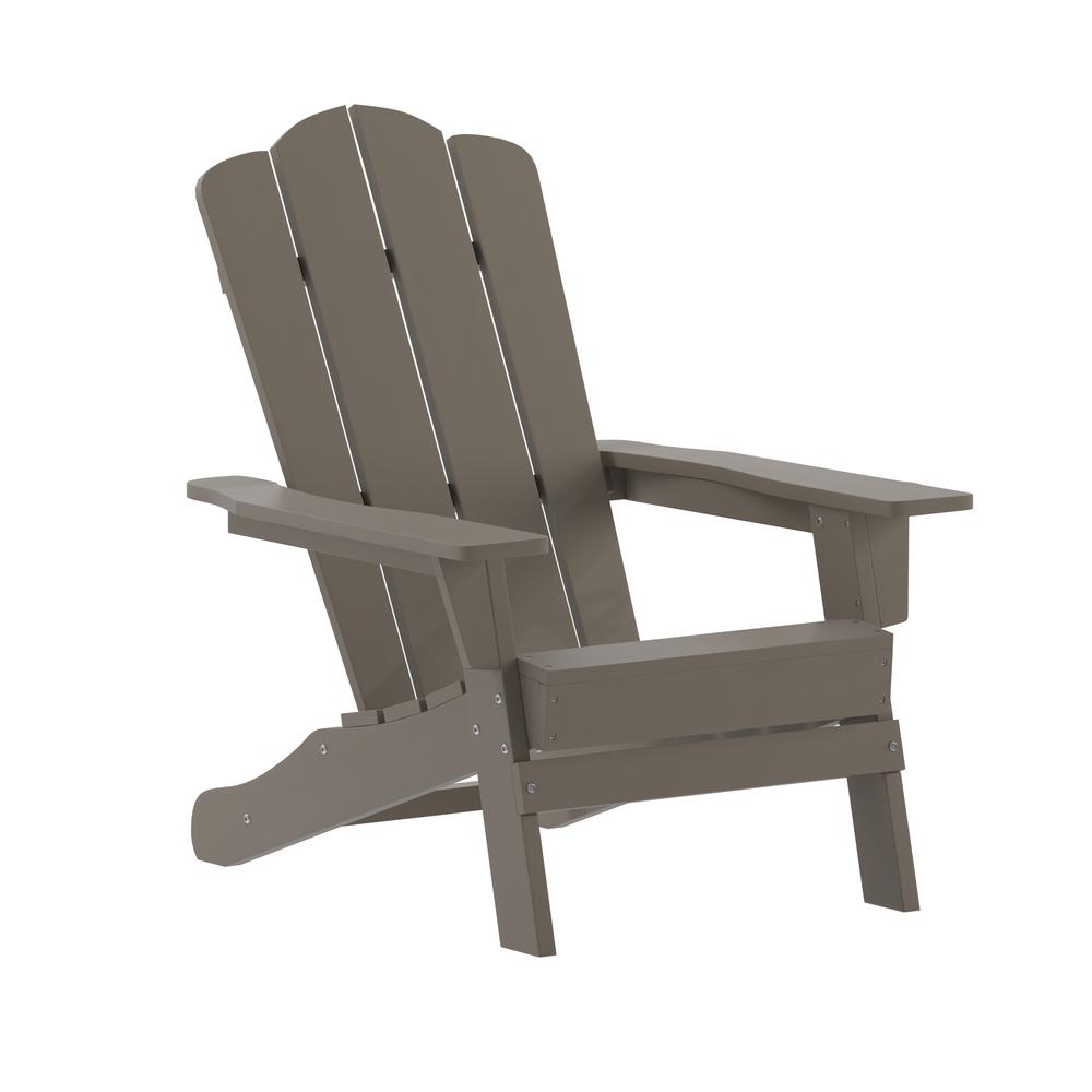 Contemporary Commercial Grade Adirondack Patio Chair with Cupholder. Picture 1