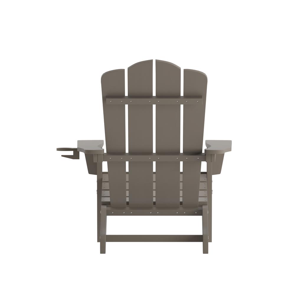 Contemporary Commercial Grade Adirondack Patio Chair with Cupholder. Picture 2