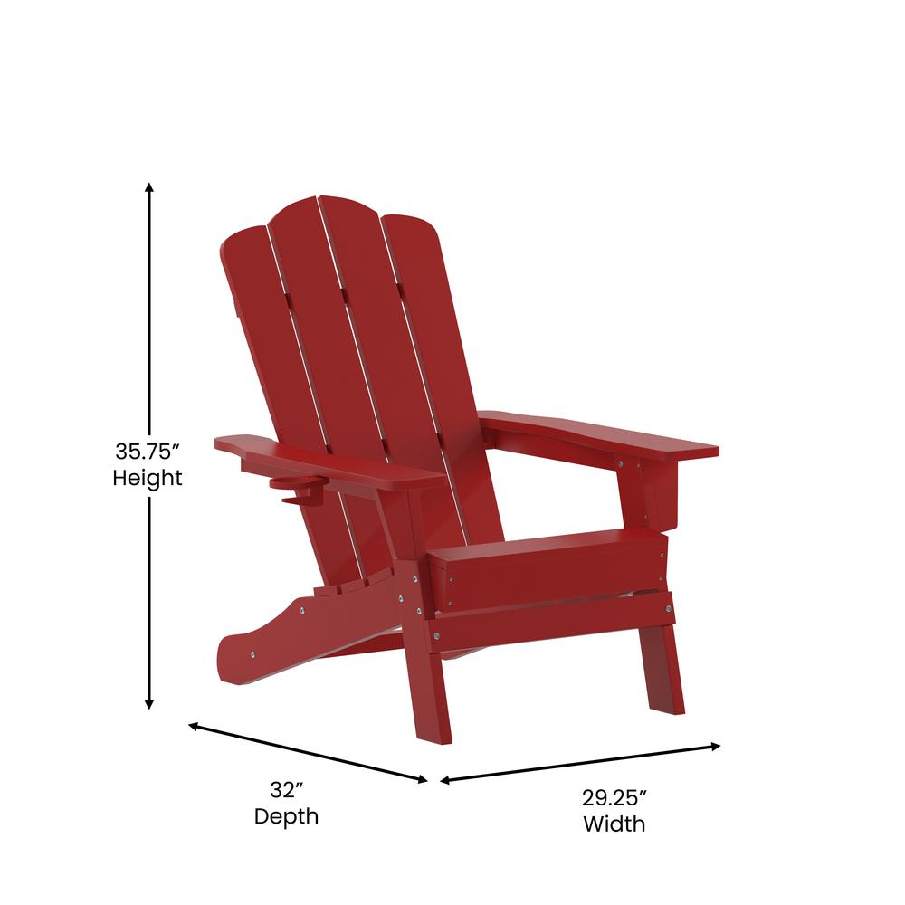 Commercial Adirondack Chair with Pull-Out Ottoman and Cupholder. Picture 8