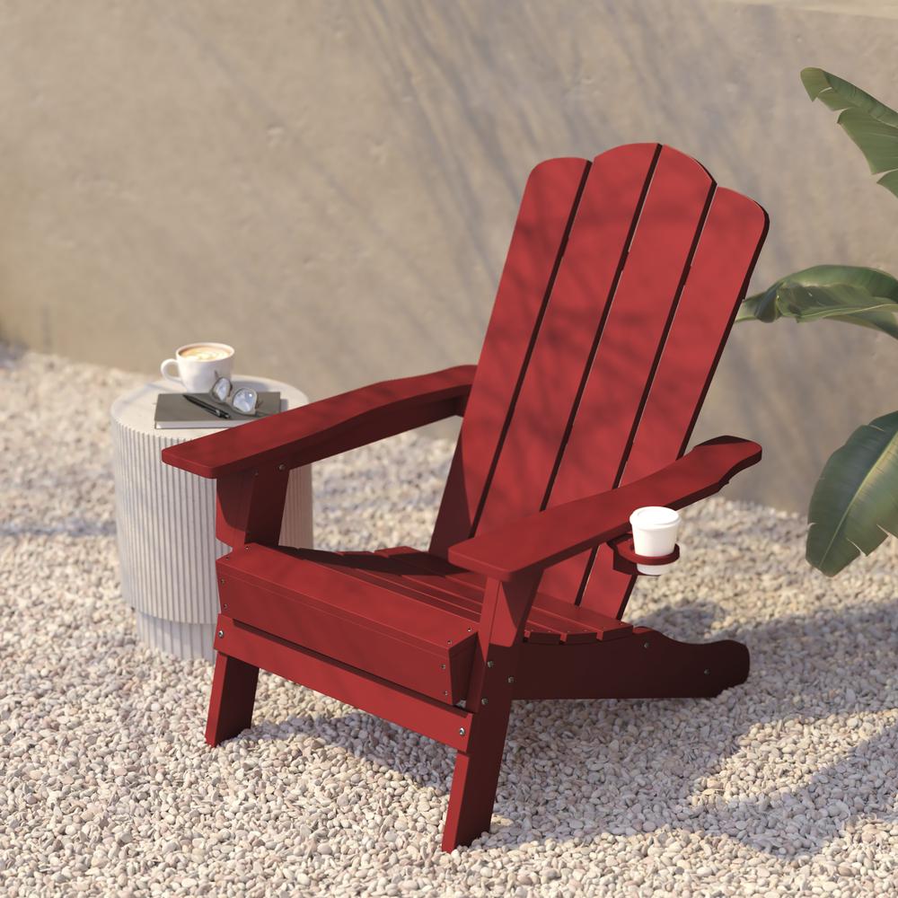 Commercial Adirondack Chair with Pull-Out Ottoman and Cupholder. Picture 4