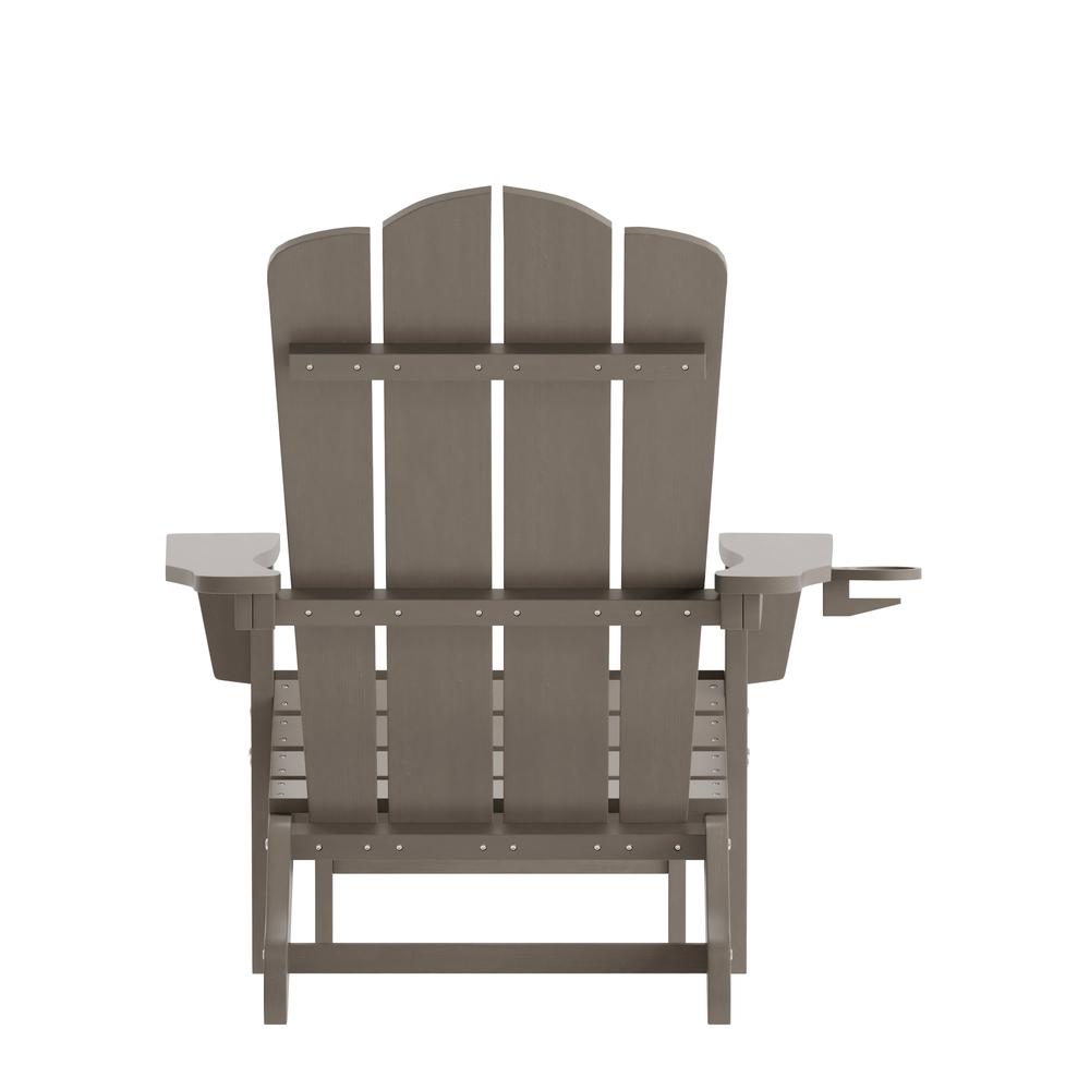 Commercial Adirondack Chair with Pull-Out Ottoman and Cupholder. Picture 2
