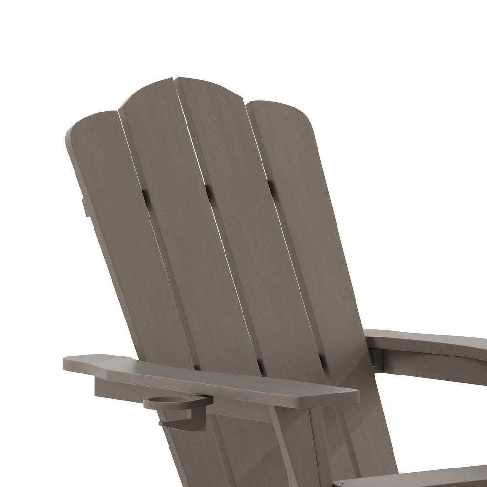 Commercial Adirondack Chair with Pull-Out Ottoman and Cupholder. Picture 3