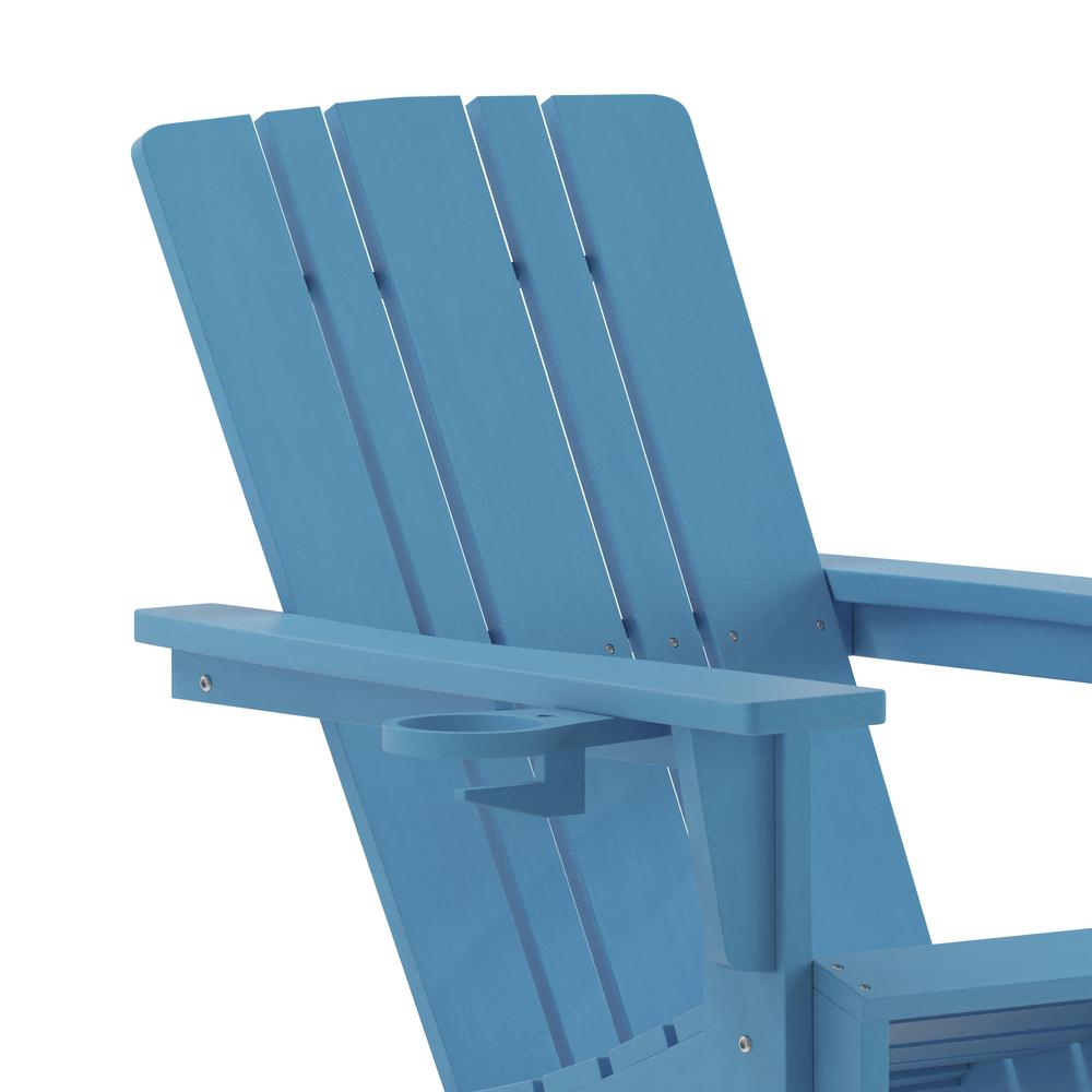 Contemporary Commercial Grade Adirondack Patio Chair with Cupholder. Picture 3
