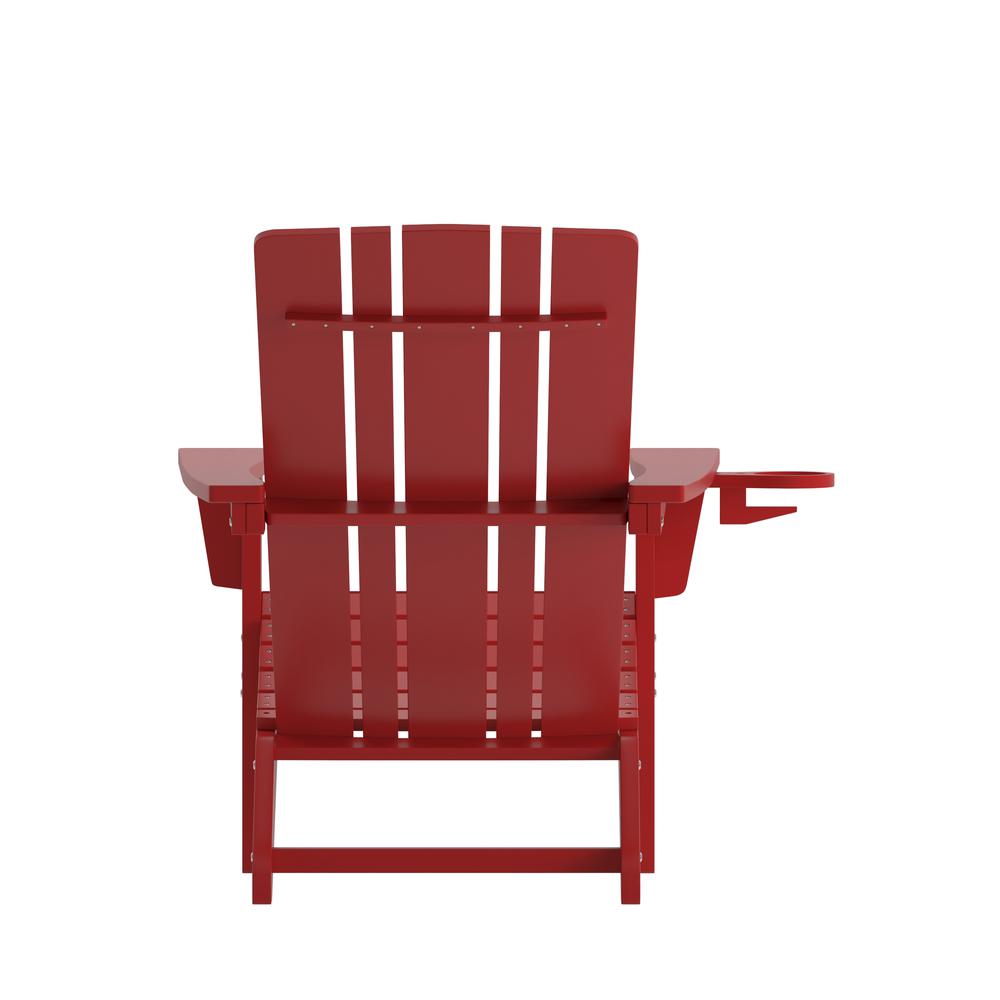 Commercial Adirondack Chair with Pull-Out Ottoman and Cupholder. Picture 2