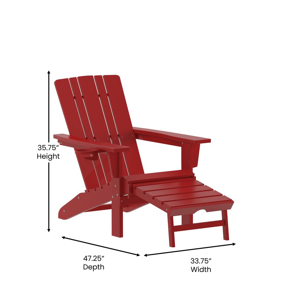 Contemporary Commercial Grade Adirondack Rocking Chair with Cupholder. Picture 8