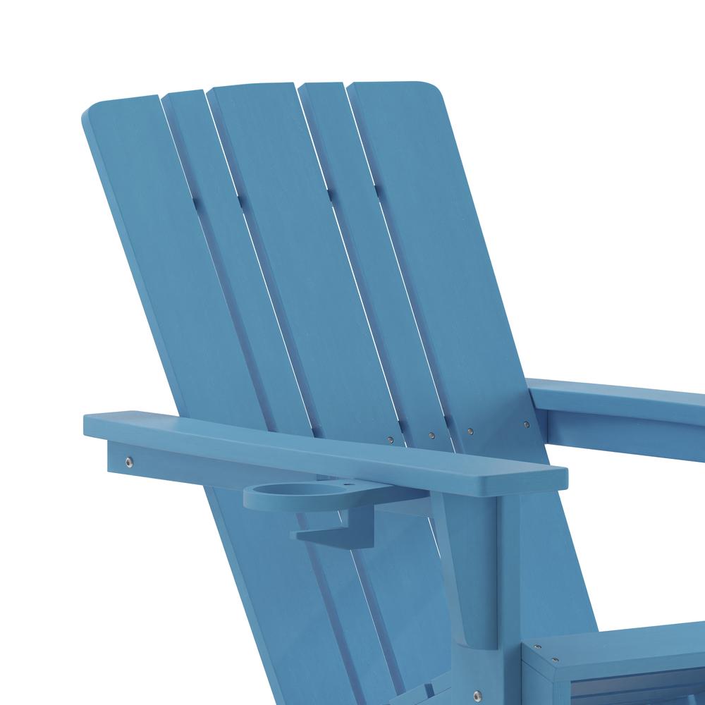Contemporary Commercial Grade Adirondack Rocking Chair with Cupholder. Picture 3