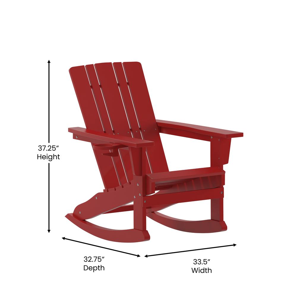 Classic Commercial Grade All Weather Rocking Chair. Picture 8