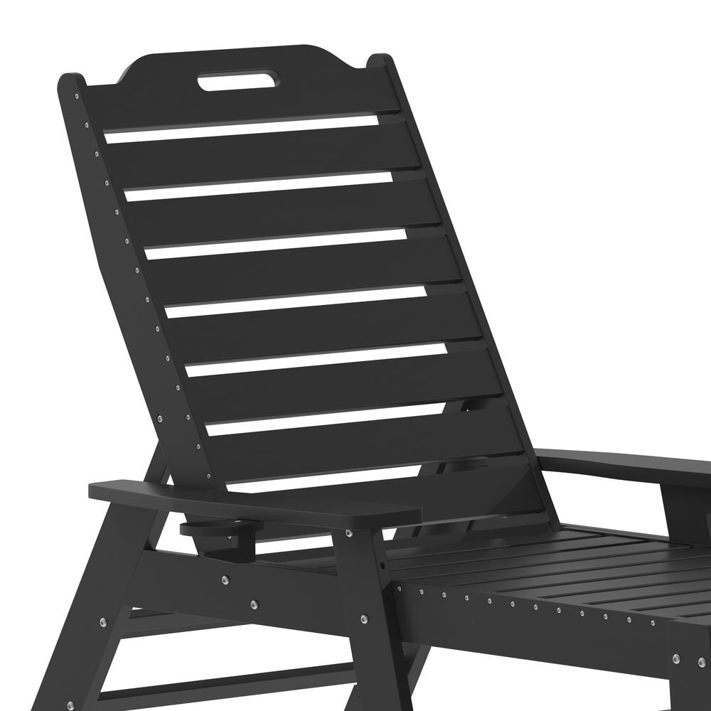Commercial Adjustable Adirondack Lounger with Cupholder. Picture 3