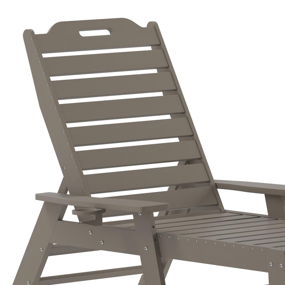 Commercial Adjustable Adirondack Lounger with Cupholder. Picture 3