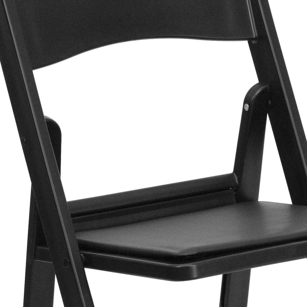 Folding Chair - Black Resin – 1000LB Weight Capacity - Event Chair. Picture 17