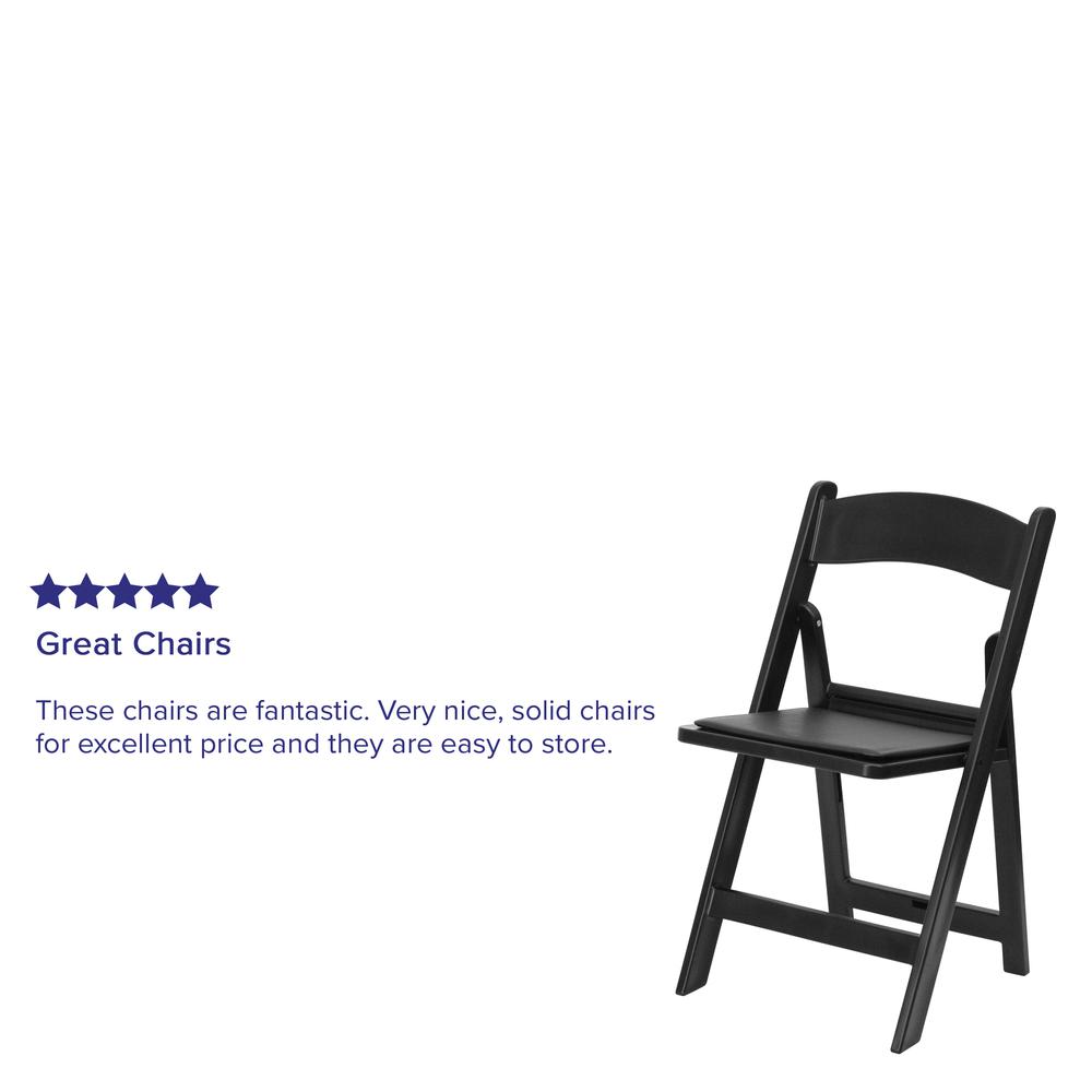 Folding Chair - Black Resin – 1000LB Weight Capacity - Event Chair. Picture 20