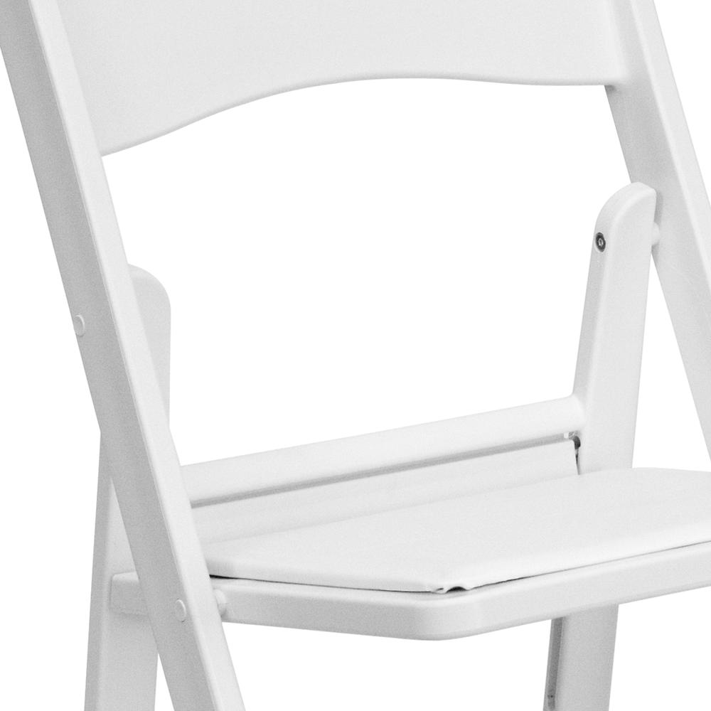 Folding Chair - White Resin – 1000LB Weight Capacity - Event Chair. Picture 17