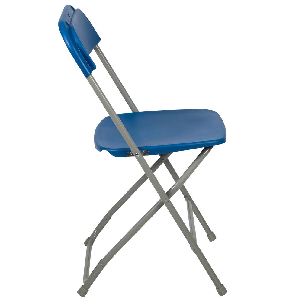 Folding Chair -  - Blue Plastic - 650LB Weight Capacity. Picture 18