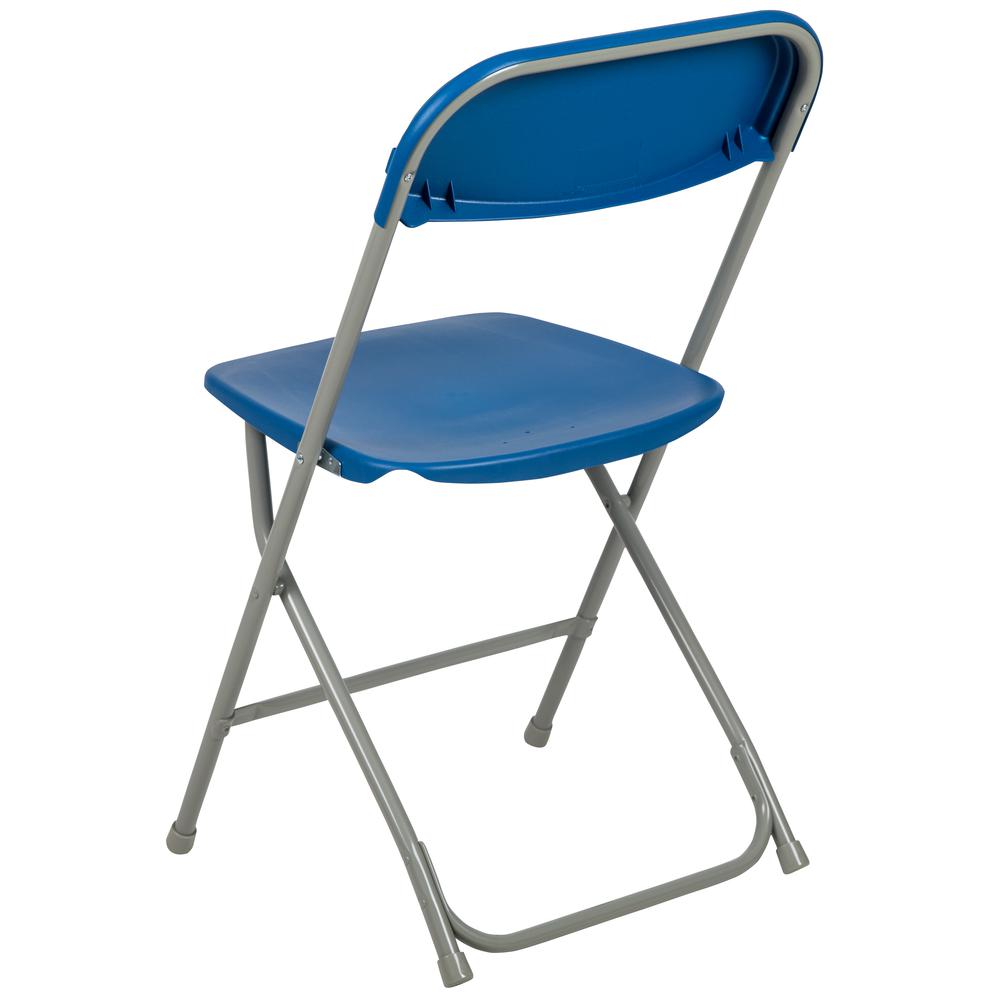 Folding Chair -  - Blue Plastic - 650LB Weight Capacity. Picture 19