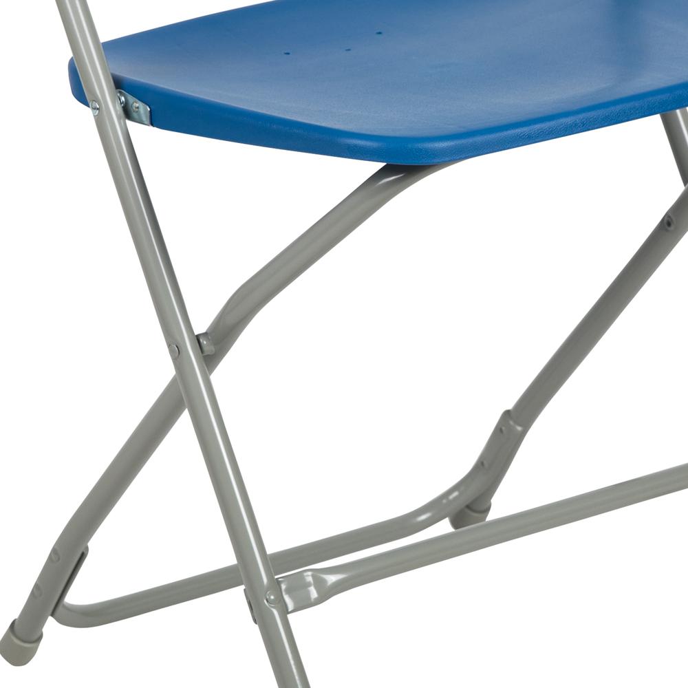Folding Chair -  - Blue Plastic - 650LB Weight Capacity. Picture 22