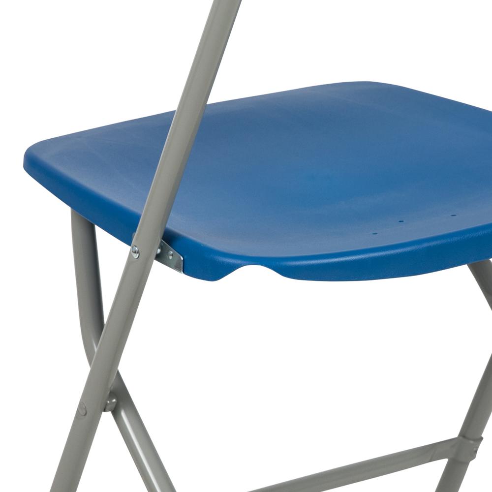 Folding Chair -  - Blue Plastic - 650LB Weight Capacity. Picture 23