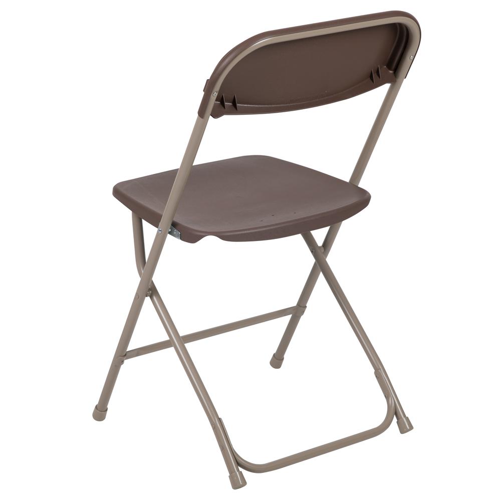 Folding Chair -  - Brown Plastic - 650LB Weight Capacity. Picture 19