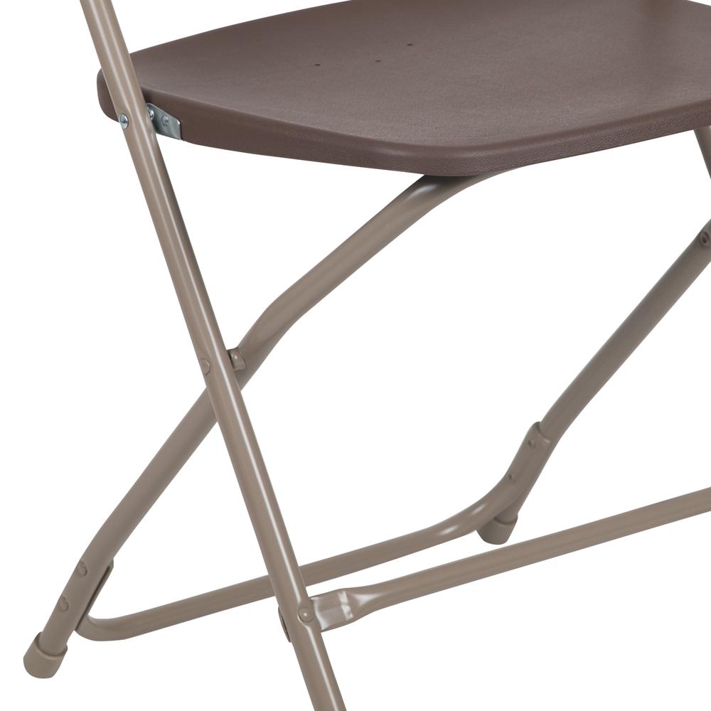 Folding Chair -  - Brown Plastic - 650LB Weight Capacity. Picture 22