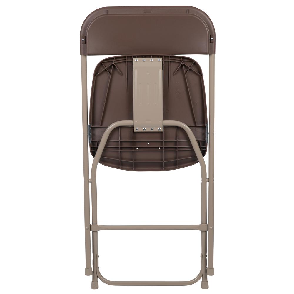 Folding Chair -  - Brown Plastic - 650LB Weight Capacity. Picture 25