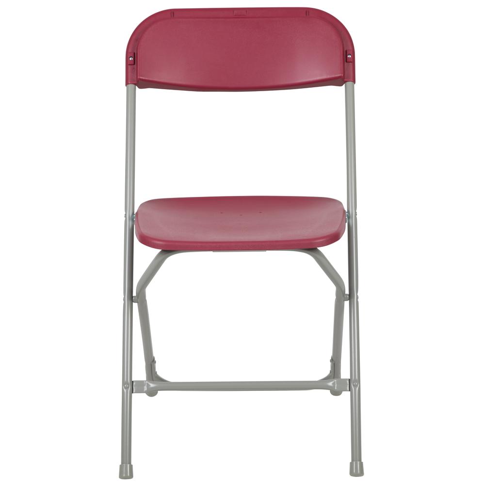 HERCULES Series 650 lb. Capacity Premium Red Plastic Folding Chair. Picture 5