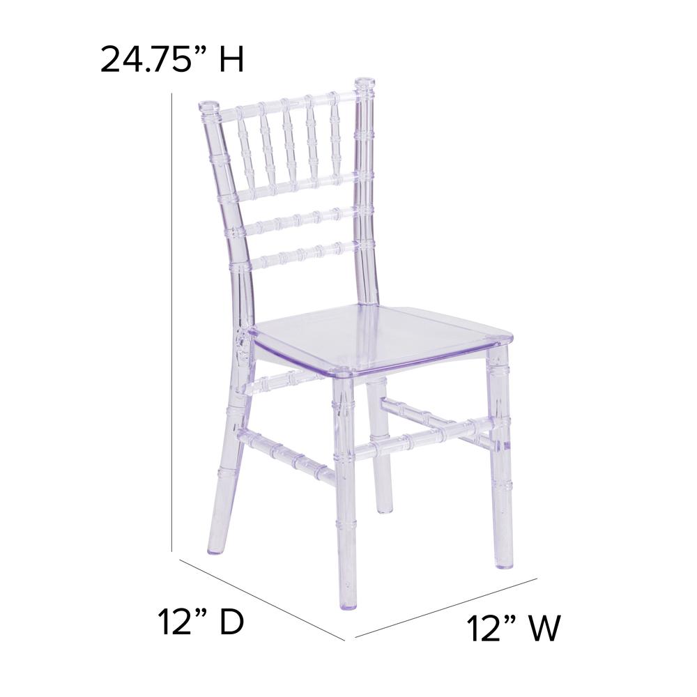 Child’s Transparent Crystal Resin Party and Event Chiavari Chair for Commercial & Residential Use. Picture 2