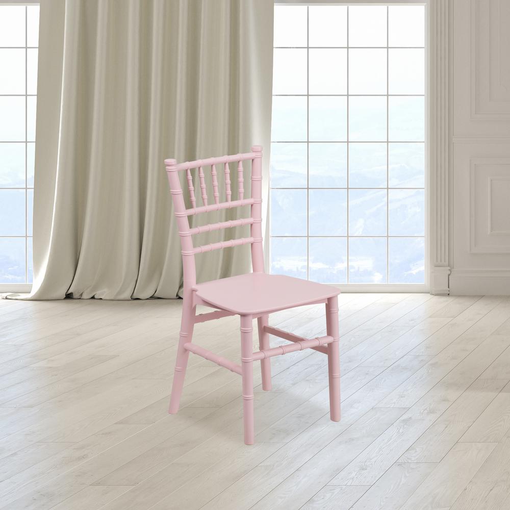 Child’s Pink Resin Party and Event Chiavari Chair for Commercial & Residential Use. Picture 9
