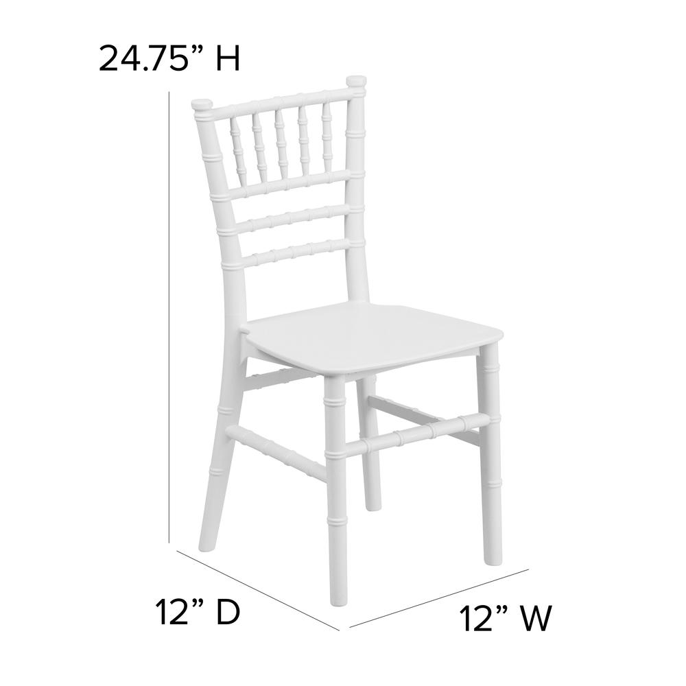 Child’s White Resin Party and Event Chiavari Chair for Commercial & Residential Use. Picture 2