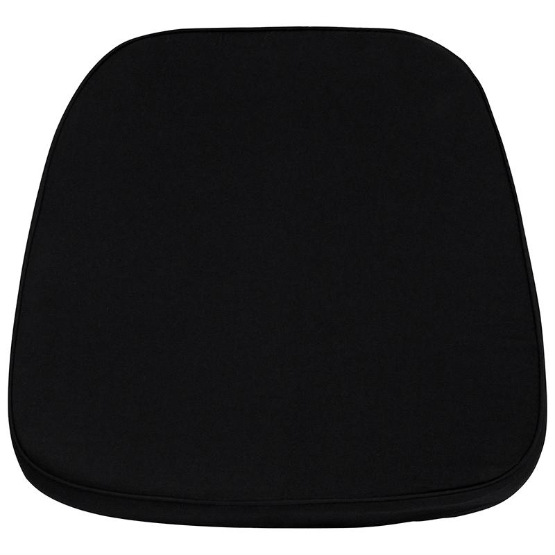 Soft Black Fabric Chiavari Chair Cushion. Picture 1