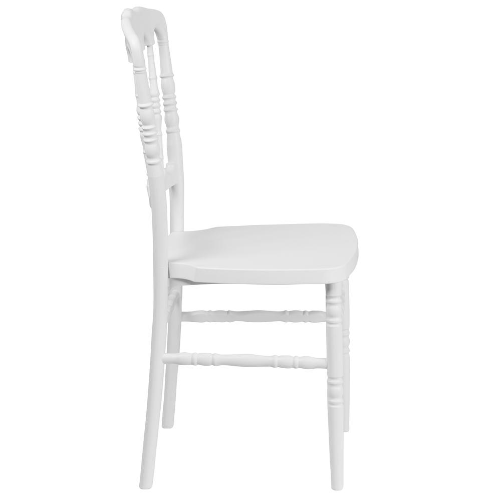 White Resin Stacking Napoleon Chair. Picture 2