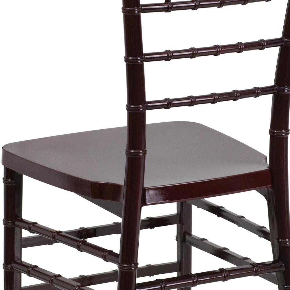 Mahogany Resin Stacking Chiavari Chair. Picture 8