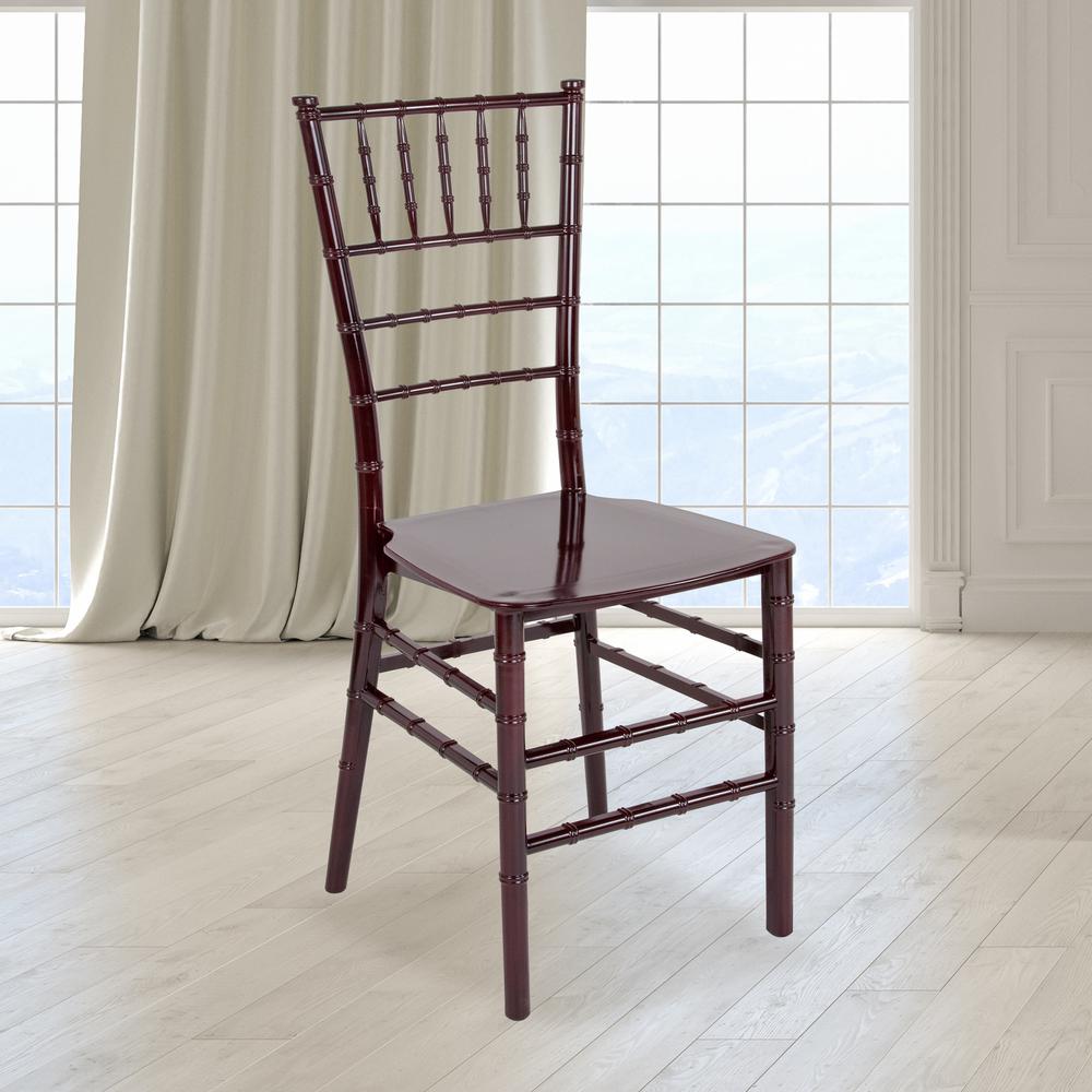Mahogany Stackable Resin Chiavari Chair. Picture 5