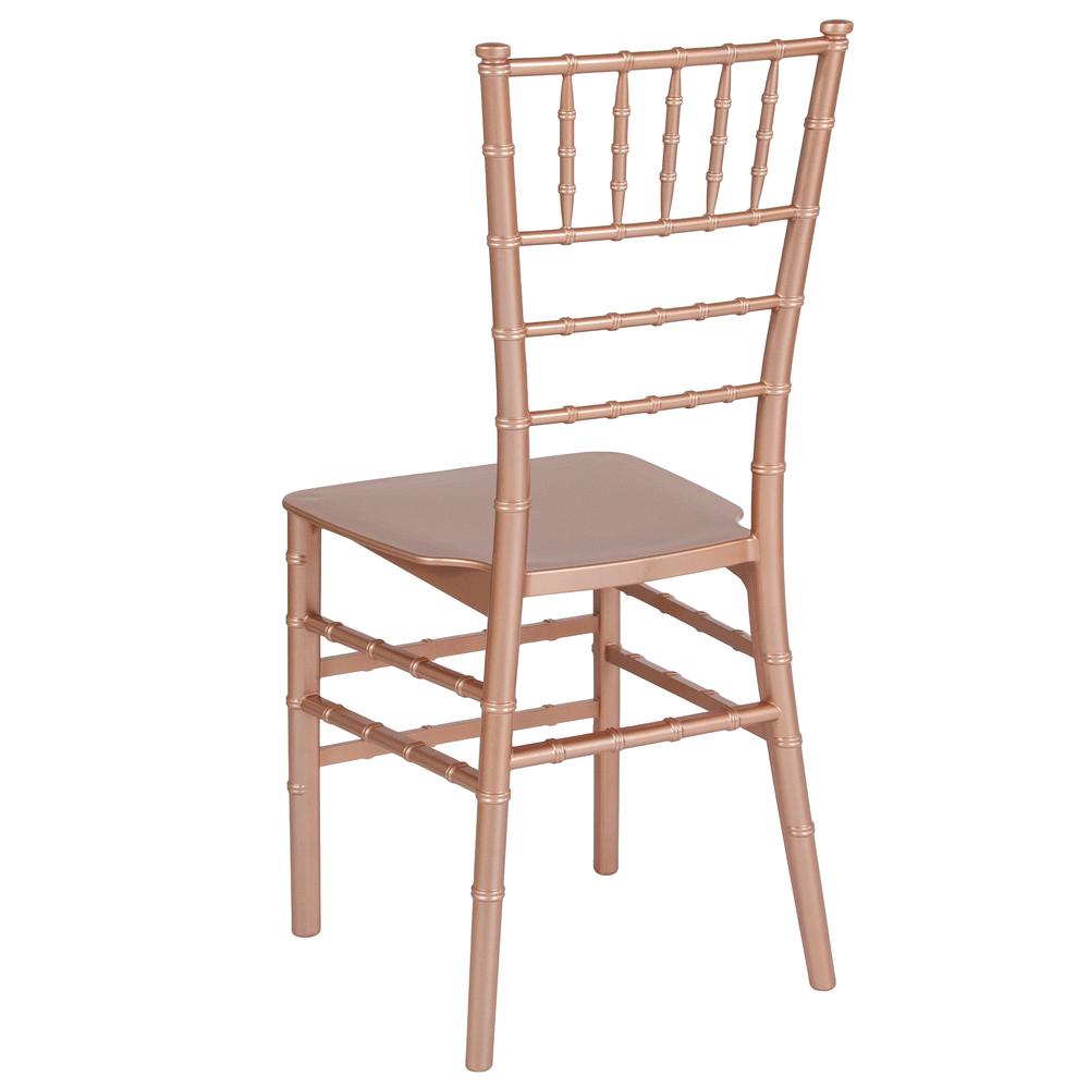Rose Gold Resin Stacking Chiavari Chair. Picture 3