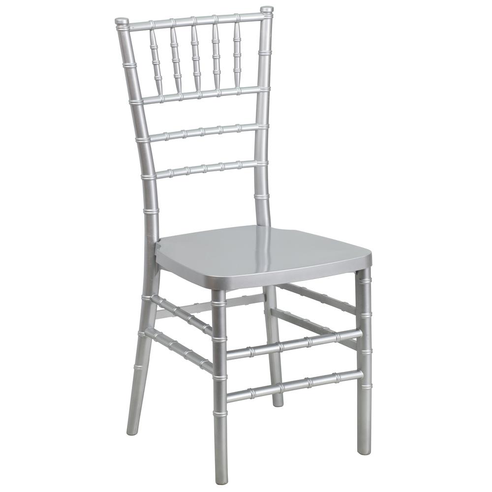 PREMIUM Silver Resin Stacking Chiavari Chair. Picture 1