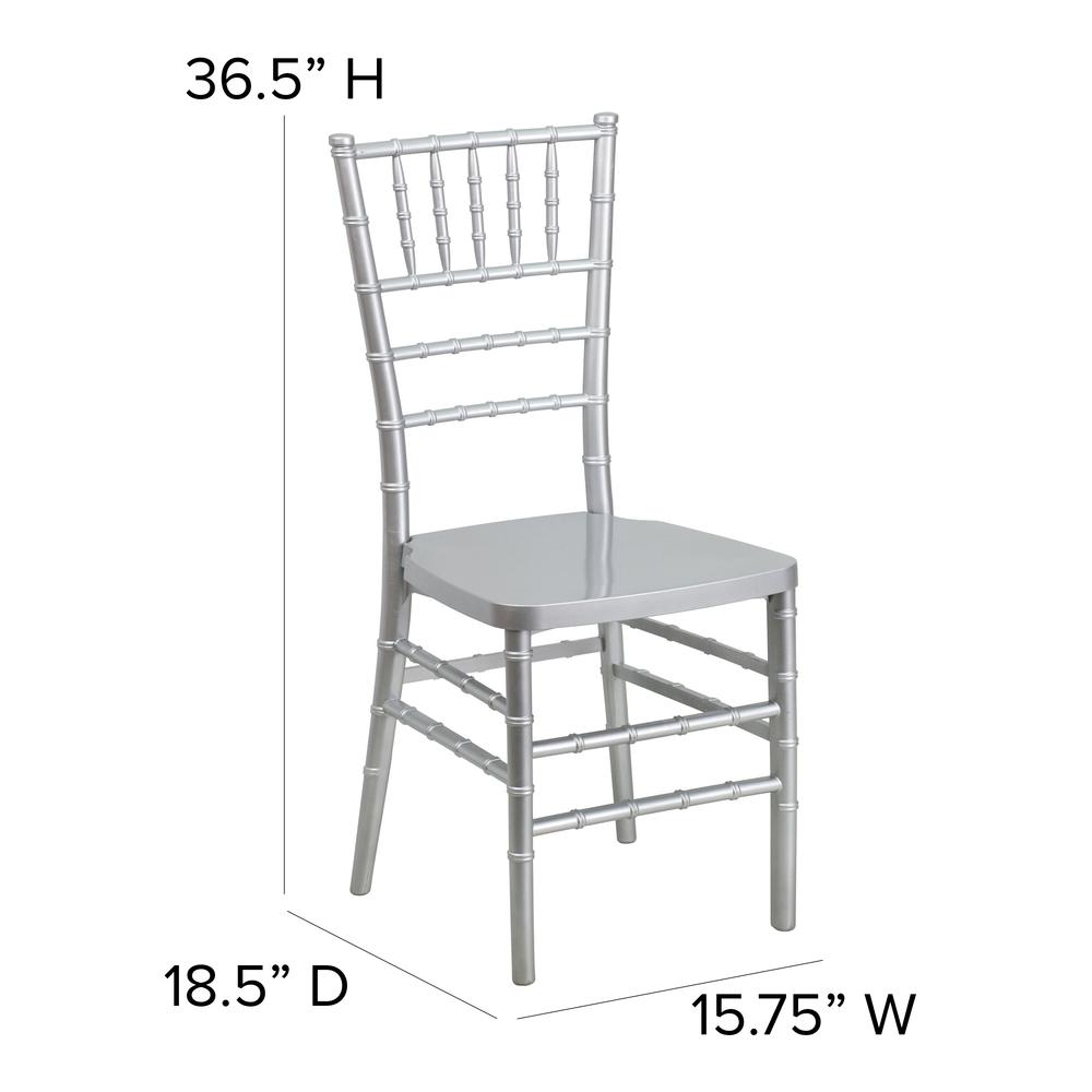 Silver Resin Stacking Chiavari Chair. Picture 2