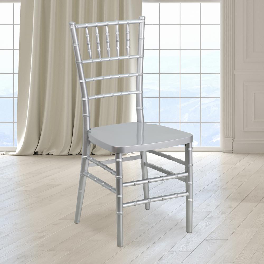 Silver Resin Stacking Chiavari Chair. Picture 8