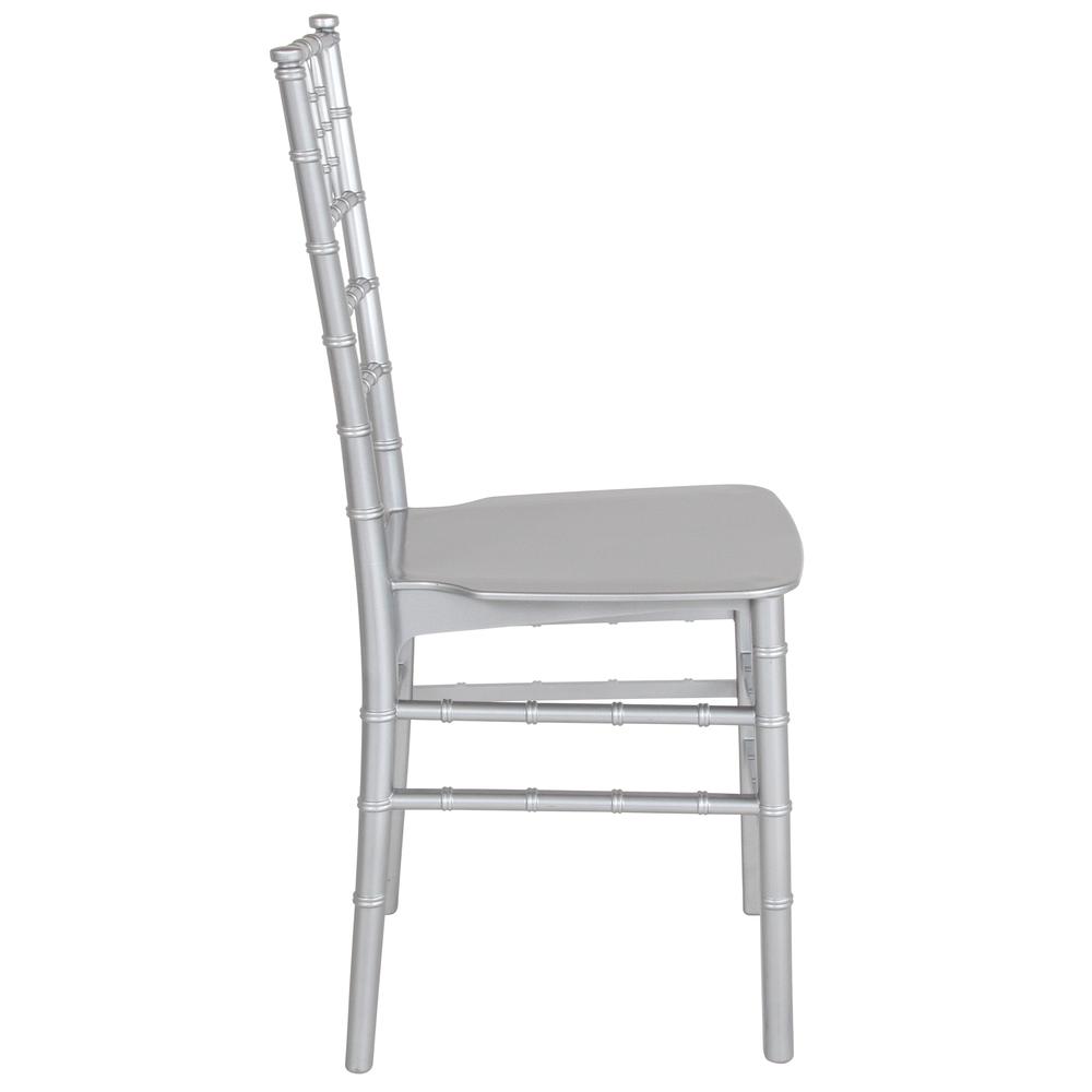 Silver Stackable Resin Chiavari Chair. Picture 3