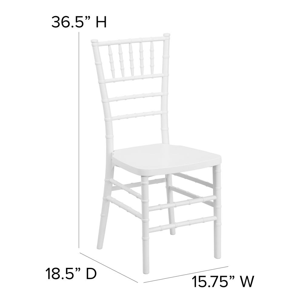 White Resin Stacking Chiavari Chair. Picture 2