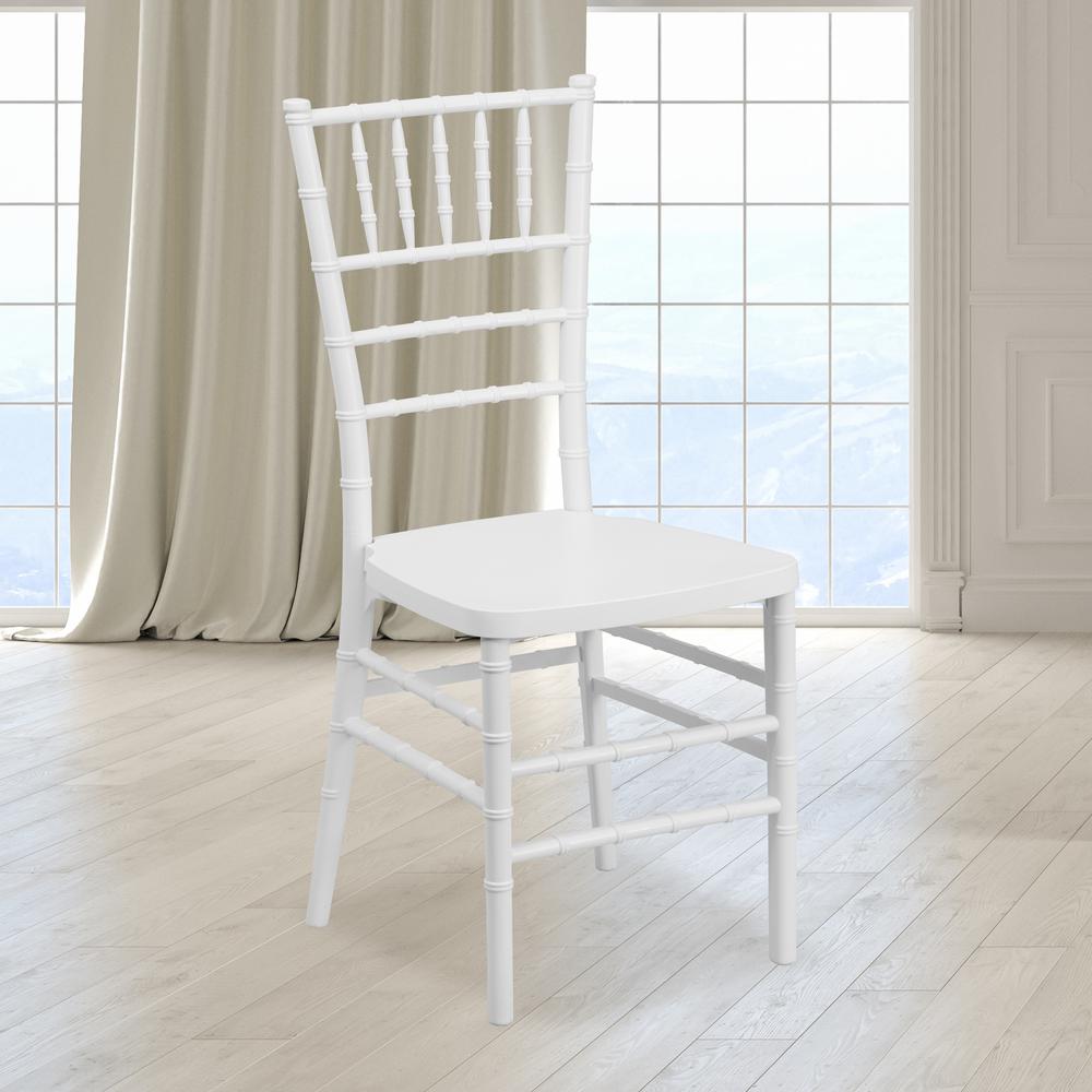 White Resin Stacking Chiavari Chair. Picture 9