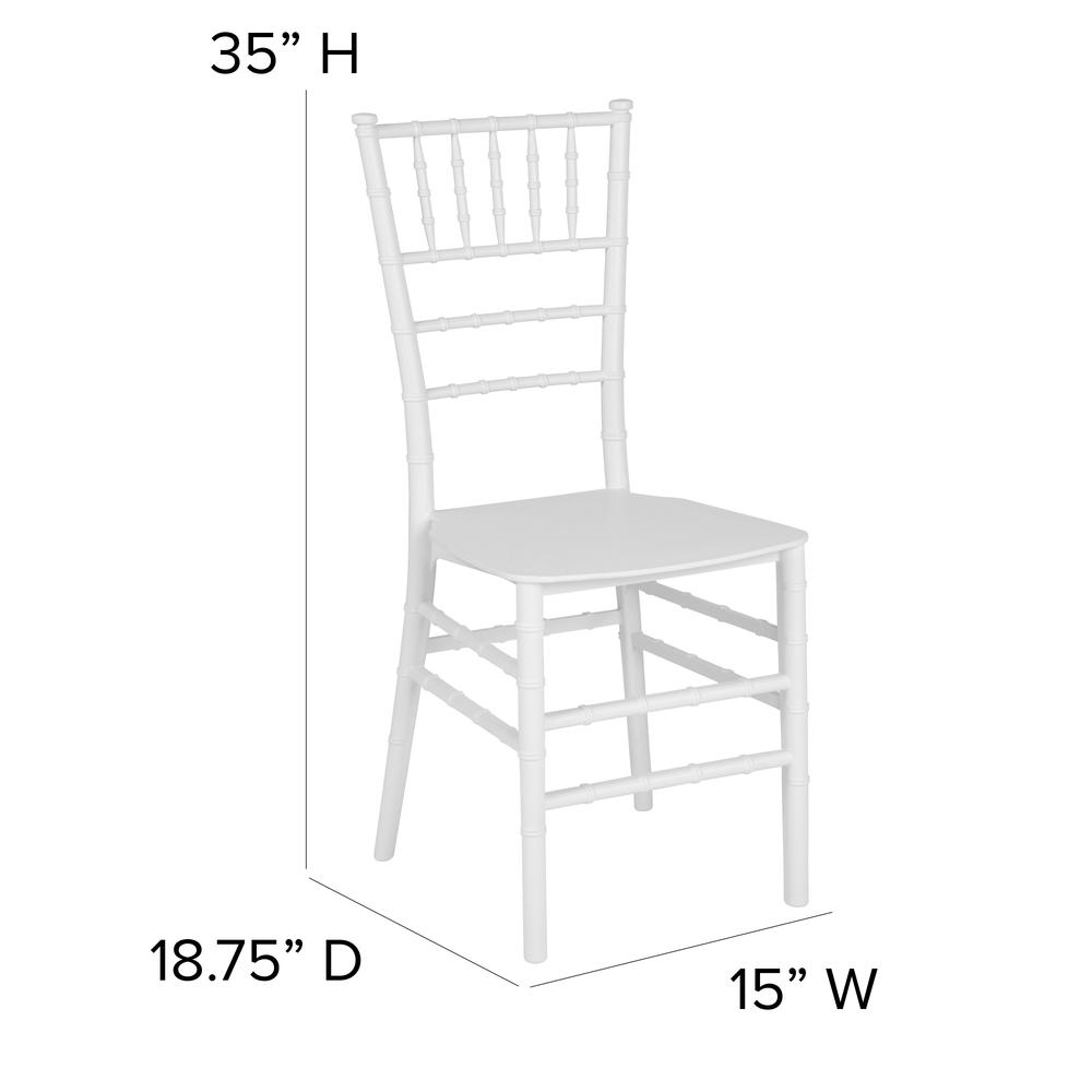 White  Stackable Resin Chiavari Chair. Picture 2