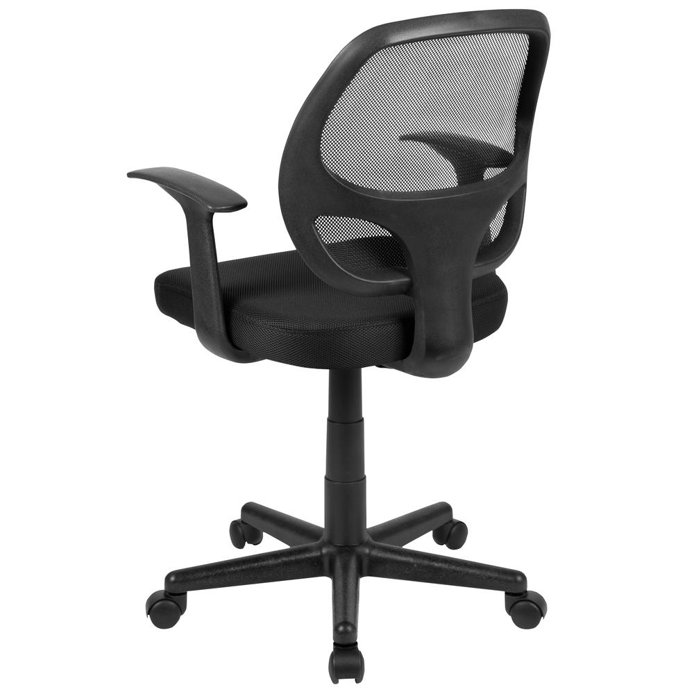 Flash Fundamentals Mid-Back Black Mesh Swivel Ergonomic Task Office Chair with Arms, BIFMA Certified. Picture 5