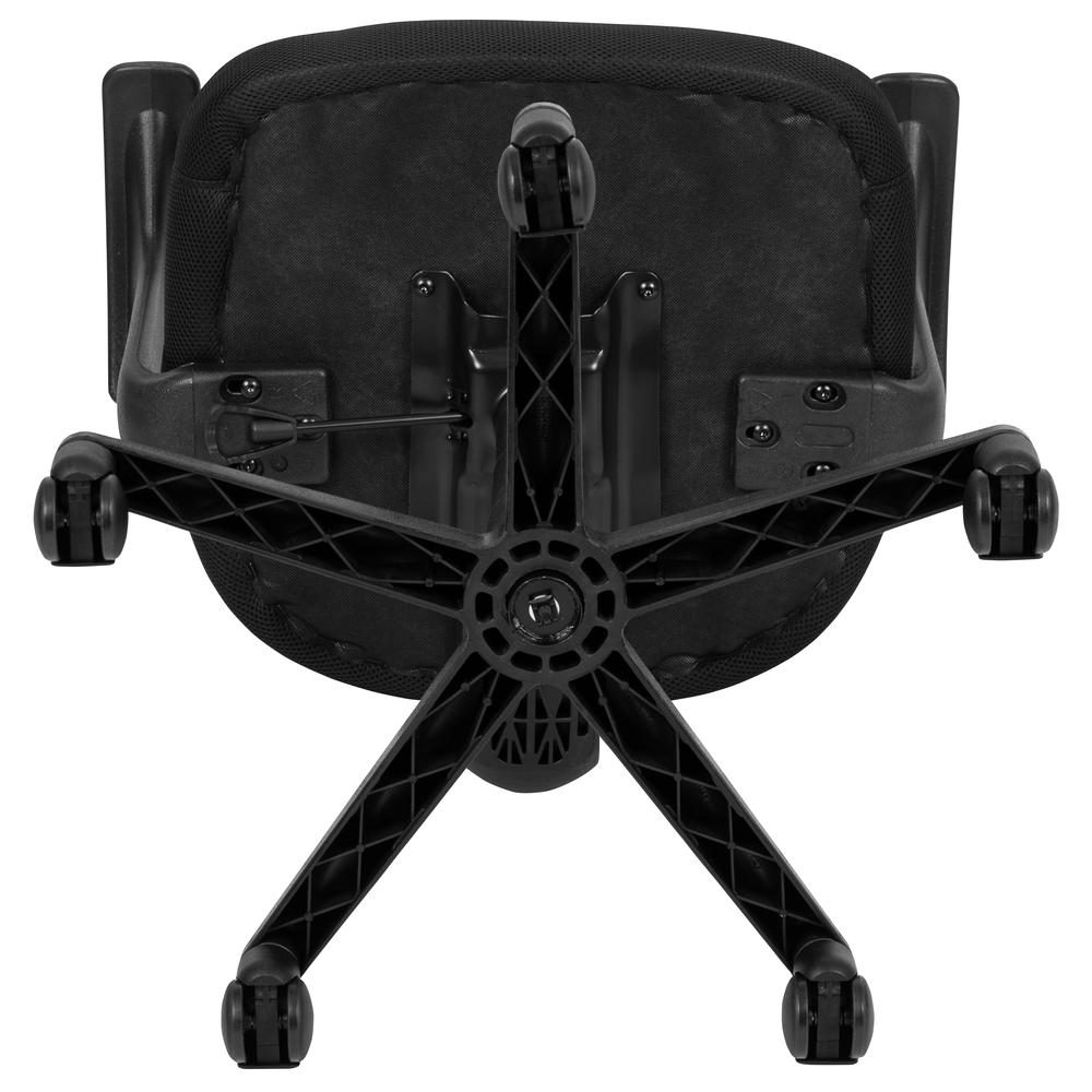 Mid-Back Black Mesh Swivel Ergonomic Task Office Chair with Arms, BIFMA Certified. Picture 10
