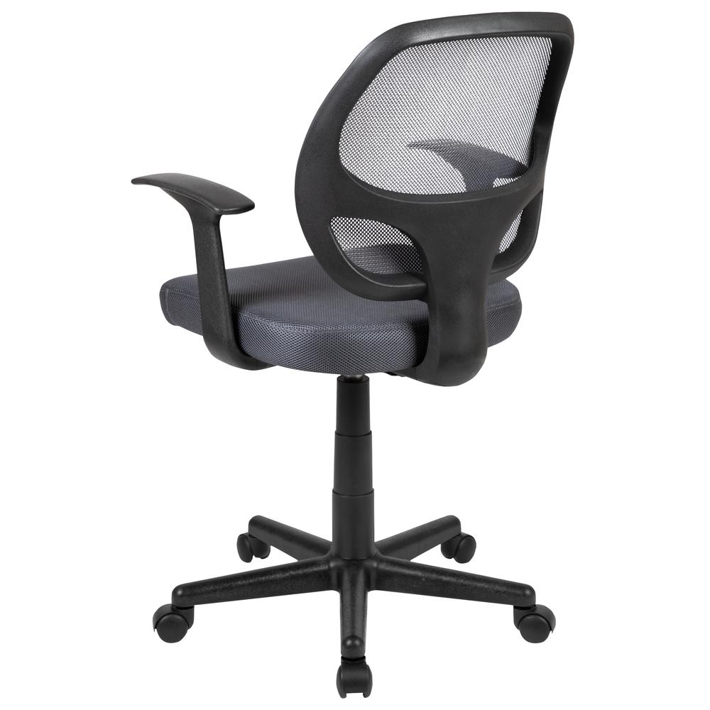 Flash Fundamentals Mid-Back Gray Mesh Swivel Ergonomic Task Office Chair with Arms, BIFMA Certified. Picture 5