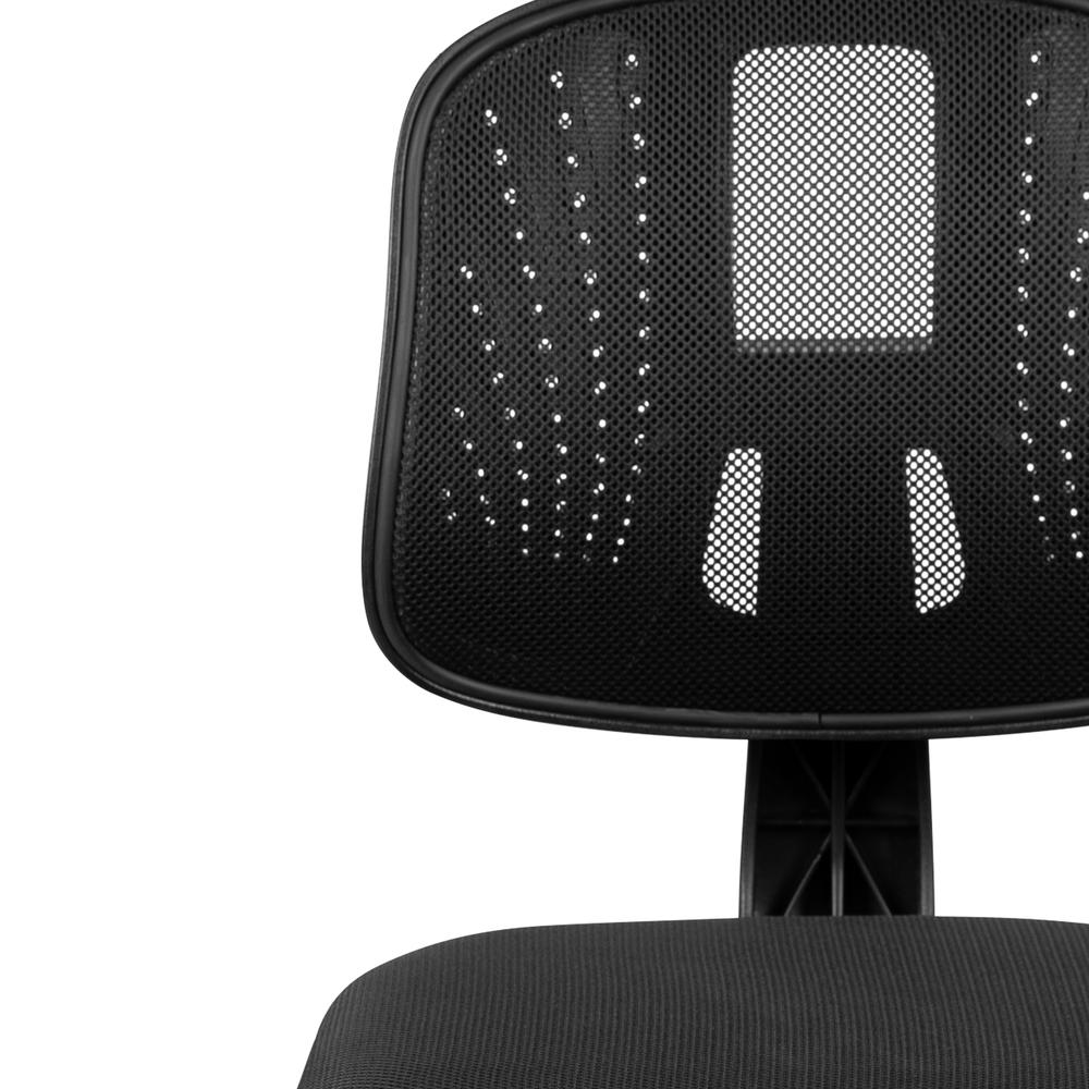 Mid-Back Black Mesh Swivel Task Office Chair with Pivot Back, BIFMA Certified. Picture 7