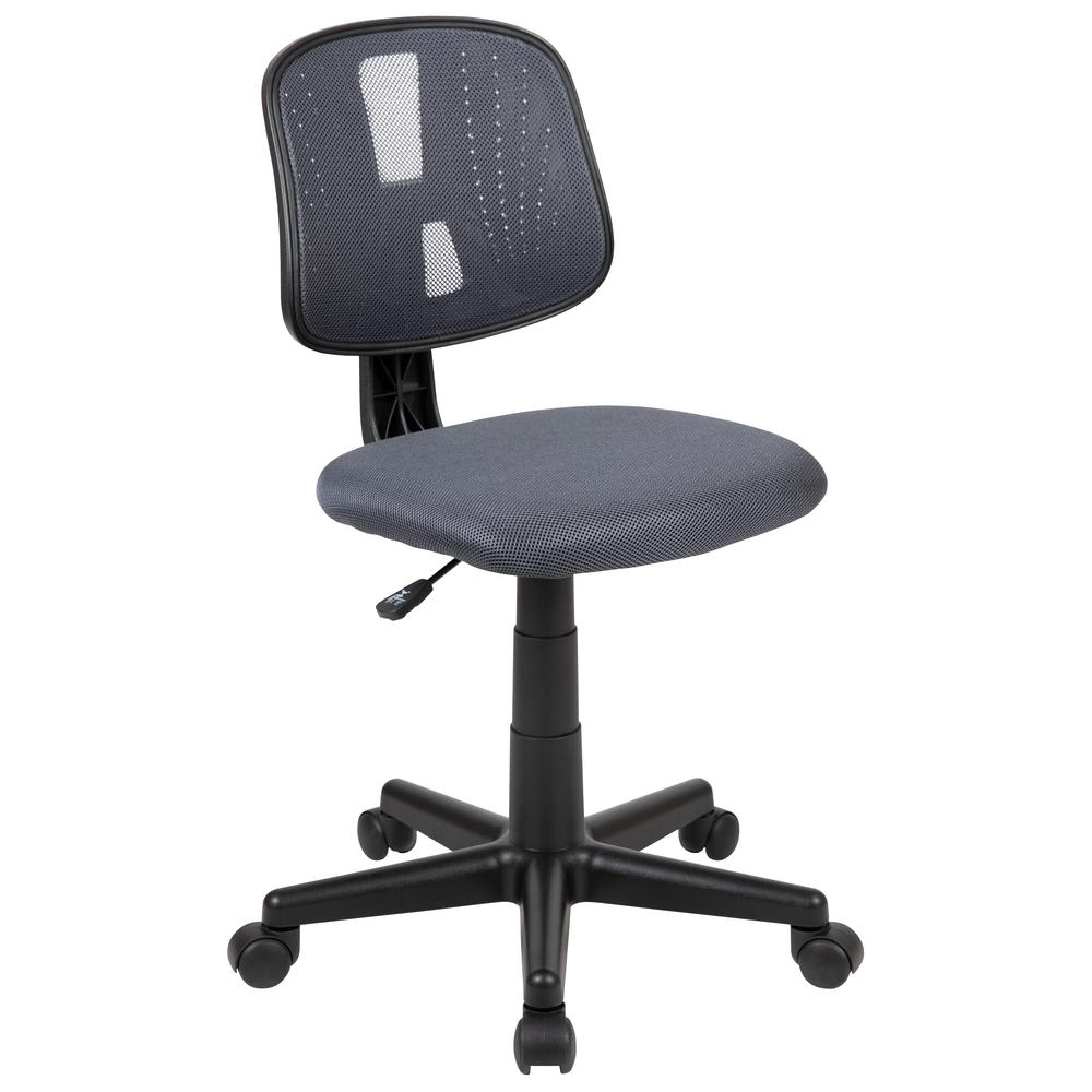 Flash Fundamentals Mid-Back Gray Mesh Swivel Task Office Chair with Pivot Back, BIFMA Certified. Picture 1