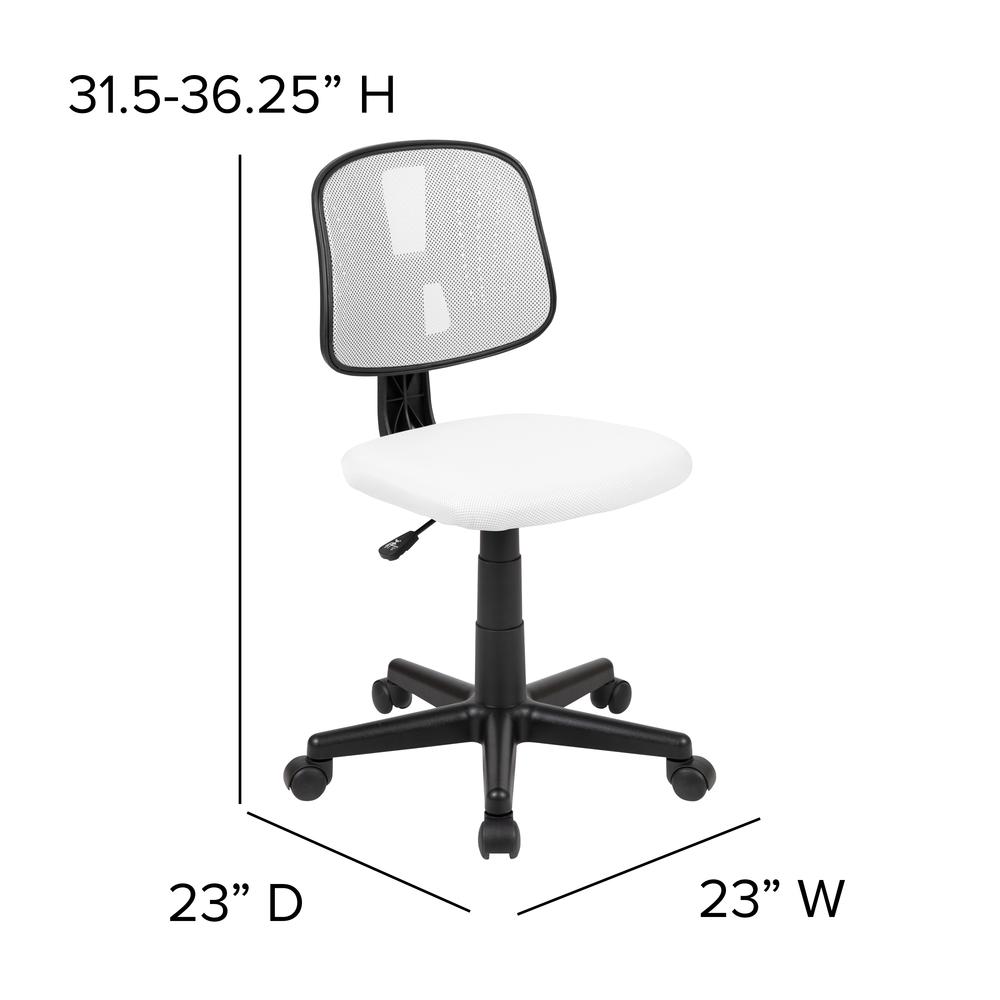 Fundamentals Mid-Back White Mesh Swivel Task Office Chair with Pivot Back. Picture 4