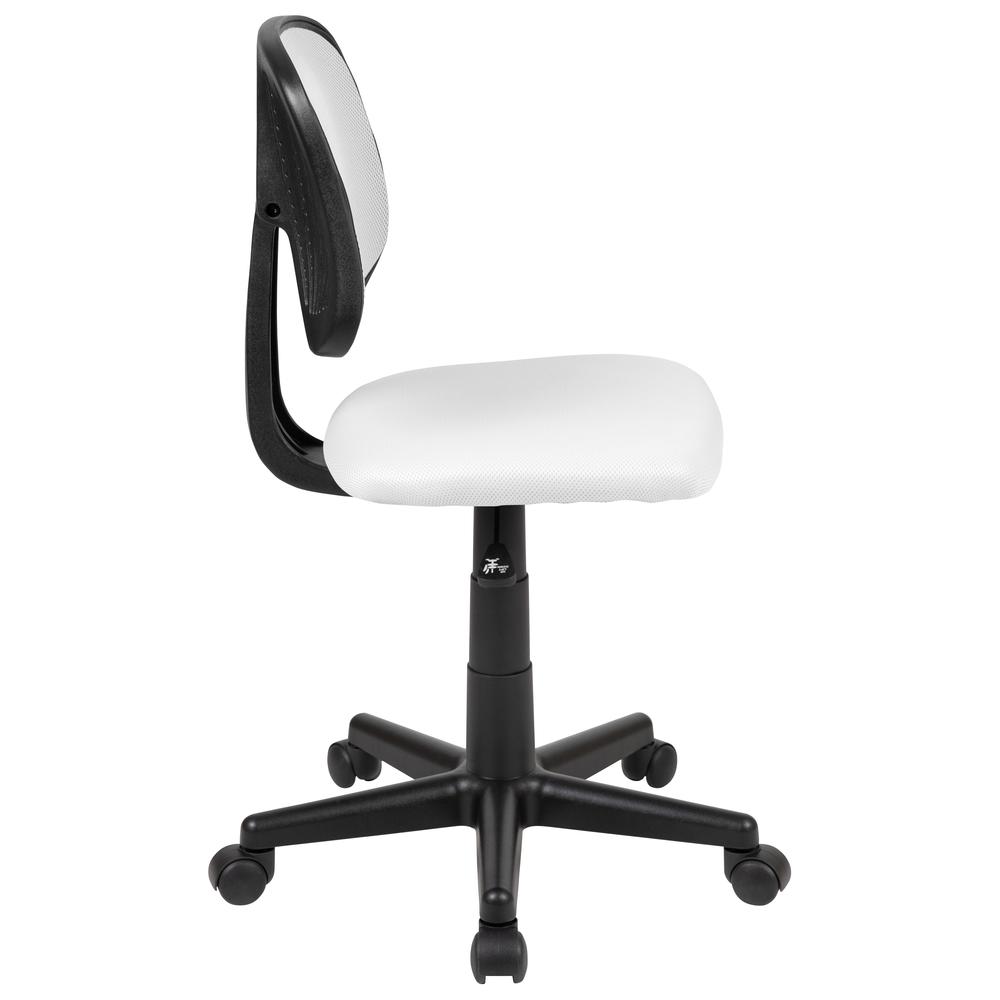 Mid-Back White Mesh Swivel Task Office Chair with Pivot Back, BIFMA Certified. Picture 3