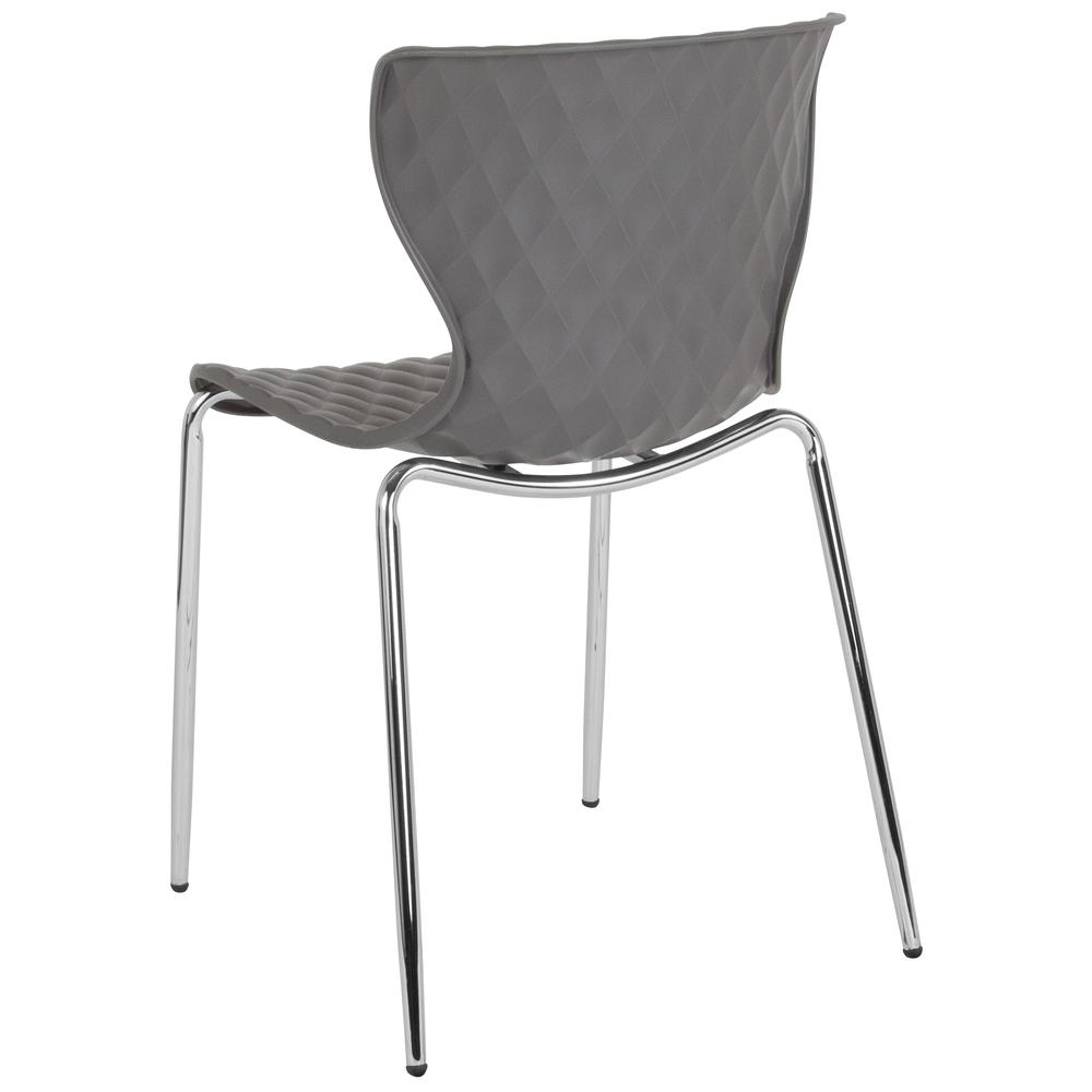 Lowell Contemporary Design Gray Plastic Stack Chair. Picture 3