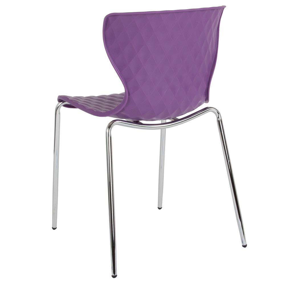Contemporary Design Purple Plastic Stack Chair. Picture 3